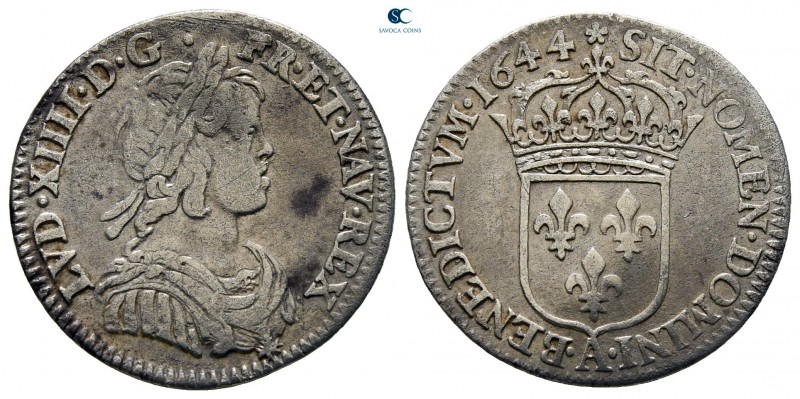 France. Louis XIV 'the Sun King' AD 1643-1715.
1/12 Ecu AR 1644

21 mm., 2,16...
