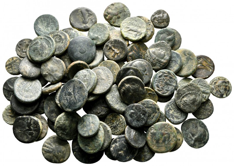 Lot of ca. 91 greek bronze coins / SOLD AS SEEN, NO RETURN!

nearly very fine