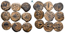 Lot of ca. 9 judaean bronze coins / SOLD AS SEEN, NO RETURN!very fine