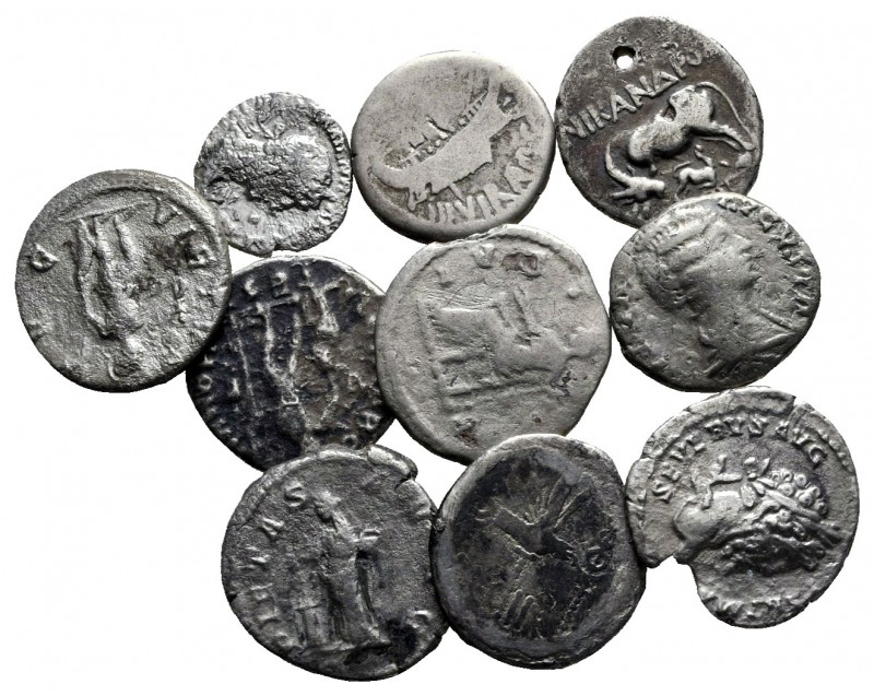 Lot of ca. 10 roman silver coins / SOLD AS SEEN, NO RETURN!

nearly very fine