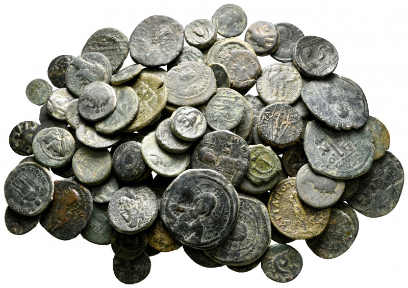 Lot of ca. 100 ancient bronze coins / SOLD AS SEEN, NO RETURN!

nearly very fi...