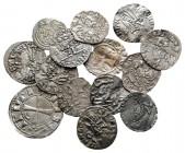 Lot of ca. 15 medieval silver coins / SOLD AS SEEN, NO RETURN!very fine