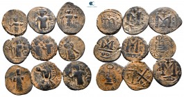 Lot of ca. 9 arab-byzantine bronze coins / SOLD AS SEEN, NO RETURN!very fine