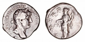 Adriano
Denario. AR. Roma. (117-138). R/P.M. TR.P. (COS. III). 3.30g. RIC.80. BC+.