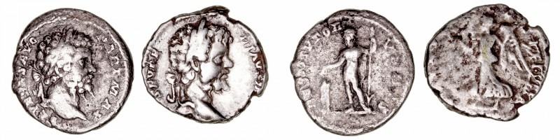 Septimio Severo
Denario. AR. (193-211). Lote de 2 monedas. BC+ a BC-.