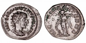 Gordiano III
Antoniniano. AR. (238-244). R/VICTORIA AETERNA. 4.03g. RIC.156. Puntos de verdín. (MBC+).