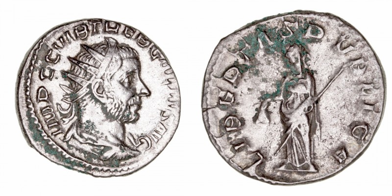 Treboniano Galo
Antoniniano. VE. R/LIBERTAS PVBLICA. 3.67g. RIC.70. Puntos de v...