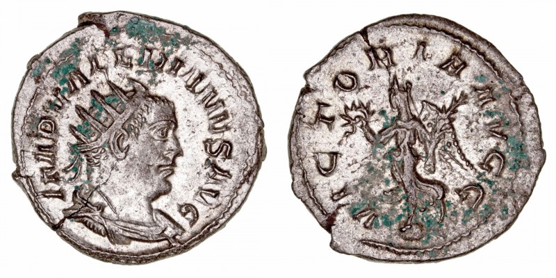 Valeriano I
Antoniniano. VE. (253-260). R/VICTORIA AVGG. 3.86g. RIC.125. Puntos...