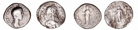 Lotes de Conjunto
Denario. AR. Lote de 2 monedas. Antonino Pío y S. Severo. BC a RC.