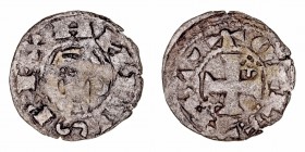 Corona Castellano Leonesa
Alfonso I de Aragón
Dinero. VE. Toledo. 0.79g. AB.23.6. BC+.