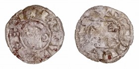 Corona Castellano Leonesa
Alfonso I de Aragón
Dinero. VE. Toledo. 0.56g. AB.25.5. BC.