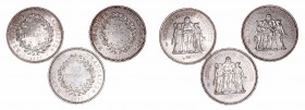 Francia
50 Francos. AR. 1977. Lote de 3 monedas. KM.941.1. EBC+ a EBC-.