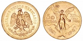 Méjico
50 Pesos. AV. (1947). 41.65g. KM.481. EBC.