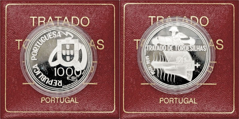 Portugal
1000 Escudos. AR. 1994. Tratado de Tordesillas. Emisión de Cabo Verde....