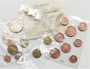 Lotes de Conjunto
AE. 2002. Lote de 25 monedas. Pruebas de euros no oficiales. Gran Bretaña (9 pruebas de euro: 1 cent a 5 euro), Gran Bretaña (8 pru...