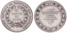 Medalla. AR. 1912. Societe centrale de Sauvetage des Naufrages, Virtus et Spes. Contraste de plata en el canto. 23.94g. 36.00mm. Escasa. EBC-.