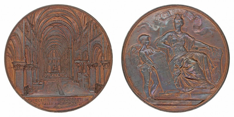 Medalla. AE. Eglise Saint Joseph. Grabador Daniel Dupuis. 75.00mm. Bonita pieza ...
