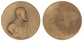 Medalla. AE. 1958. IV Centenario de la muerte del Emperador Carlos V, 1558-1958. Pieza anónima realizada por la FNMT. 54.00mm. P.N.1442. Mancha en rev...