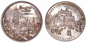 Medalla. AR. 1972. Frankfurter Opernhaus, 1872-1972. Numerada. 30.24g. 40.00mm. Bellísima pieza que mantiene suave pátina. SC/SC-.