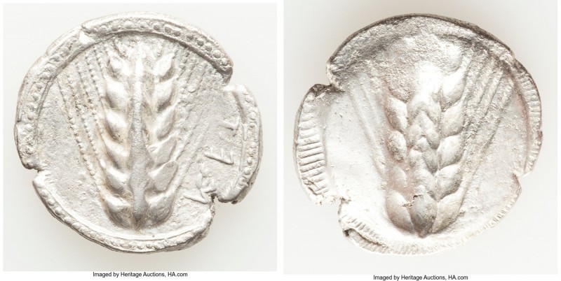 LUCANIA. Metapontum. Ca. 470-440 BC. AR stater (23mm, 7.47 gm, 12h). Choice VF. ...