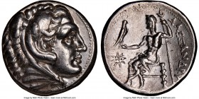MACEDONIAN KINGDOM. Alexander III the Great (336-323 BC). AR tetradrachm (26mm, 6h). NGC Choice XF. Early posthumous issue of Sardes, under Antigonus ...