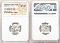 MACEDONIAN KINGDOM. Alexander III the Great (336-323 BC). AR drachm (19mm, 11h). NGC Choice XF. Early posthumous issue of Colophon, 310-301 BC. Head o...