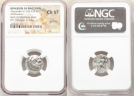 MACEDONIAN KINGDOM. Alexander III the Great (336-323 BC). AR drachm (17mm, 12h). NGC Choice VF, graffito. Early posthumous issue of Magnesia, ca. 319-...
