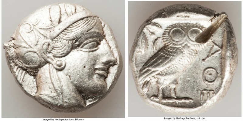 ATTICA. Athens. Ca. 440-404 BC. AR tetradrachm (25mm, 17.19 gm, 1h). XF, test cu...