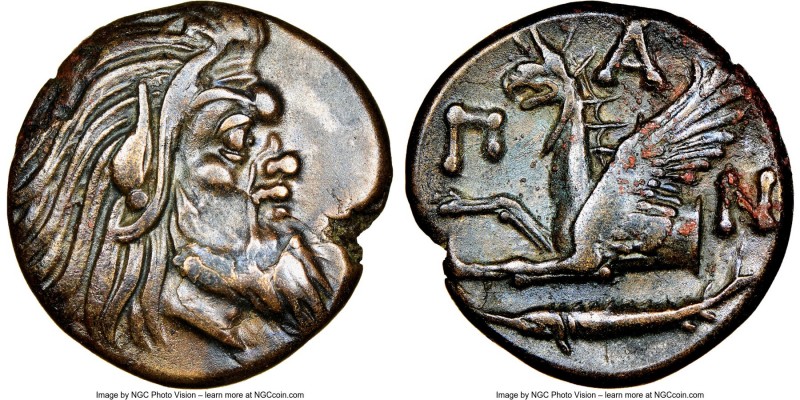CIMMERIAN BOSPORUS. Panticapaeum. 4th century BC. AE (20mm, 12h). NGC XF, lamina...