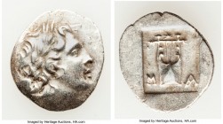 LYCIAN LEAGUE. Masicytes. Ca. 48-20 BC. AR hemidrachm (15mm, 1.79 gm, 11h). Choice VF. Series 1. Laureate head of Apollo right; Λ-Y below / M-A, citha...