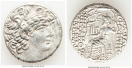 SELEUCID KINGDOM. Philip I Philadelphus (ca. 95/4-76/5 BC). Aulus Gabinius, as Proconsul (57-55 BC). AR tetradrachm (25mm, 15.69 gm, 1h). About VF. Po...
