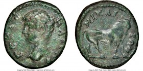 BITHYNIA. Nicaea. Geta, as Caesar (AD 209-211). AE assarion (16mm, 12h). NGC VF. ΓETAC-KAICAP, bare head of Geta left / NIKAI-EΩN, Aspis bull (?) stan...