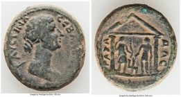 JUDAEA. Gaza. Faustina Junior (AD 147-175/6). AE (27mm, 17.07 gm, 12h). Fine, altered surface. Dated Civic Year 228 (AD 167/8). ΦΑVϹΤΙΝΑ-ϹƐΒACTH, drap...