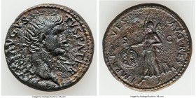 Divus Augustus (27 BC-AD 14). AE dupondius (28mm, 10.07 gm, 6h). Choice VF, lacquer. Posthumous issue of Rome, under Titus, AD 80/1. DIVVS AVGVS-TVS P...