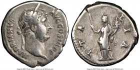 Hadrian (AD 117-138). AR denarius (18mm, 6h). NGC Choice Fine. Rome, AD 134-138. HADRIANVS-AVG COS III P P, laureate head of Hadrian right / ITA-LIA, ...