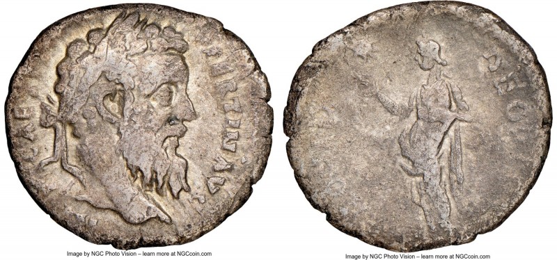 Pertinax (1 January-28 March AD 193). AR denarius (19mm, 2.28 gm, 1h). NGC Choic...