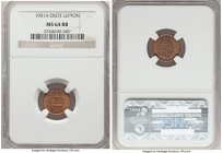 Greek Administration. Prince George Pair of Certified Lepta 1901-A MS64 Red and Brown NGC, Paris mint, KM1 & KM2. Sold as is, no returns. 

HID09801...