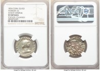 Isabel II silver "Sancti Spiritus" Proclamation Medal 1834 VF Details (Tooled, Cleaned) NGC, Herrera-52. 

HID09801242017

© 2020 Heritage Auction...