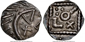 Anglo-Saxon. Continental Sceat ND (710-760) MS62 NGC, 12mm. 1.09gm. Fully struck with charcoal toning. 

HID09801242017

© 2020 Heritage Auctions ...