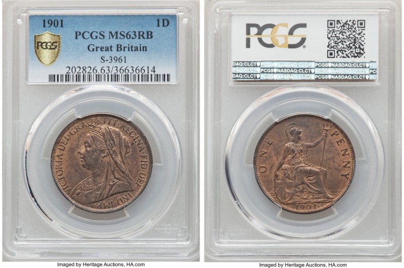Victoria Penny 1901 MS63 Red and Brown PCGS, KM790, S-3961.

HID09801242017
...