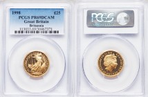 Elizabeth II gold Proof 25 Pounds 1998 PR69 Deep Cameo PCGS, British Royal mint, KM1009. Mintage: 650. AGW 0.2508 oz. 

HID09801242017

© 2020 Her...