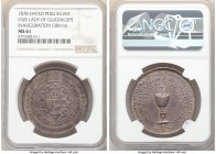 Republic silver "Our Lady of Guadalupe Inauguration" Medal 1878-Dated MS61 NGC, 38mm. CALLAO / JUNIO 29 / DE 1878 within Twelve arches inside of circl...