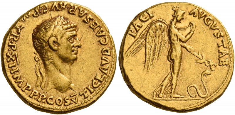 Claudius, 41 – 54 
Aureus 51-52, AV 7.79 g. TI CLAVD CAESAR AVG P M TR P XI IMP...