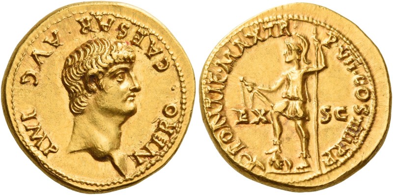 Nero augustus, 54 – 68 
Aureus 60-61, AV 7.32 g. NERO CAESAR·AVG IMP Bare head ...
