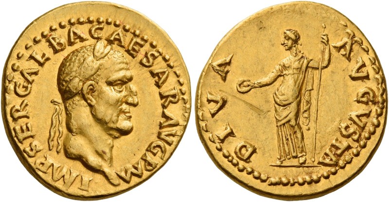 Galba, 68 – 69 
Aureus July 68 - January 69, AV 7.30 g. IMP SER GALBA CAESAR AV...
