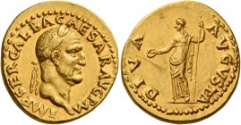 Galba, 68 – 69 
Aureus July 68 - January 69, AV 7.30 g. IMP SER GALBA CAESAR AVG P M Laureate head r. Rev. DIVA – AVGVSTA Livia standing l., holding ...
