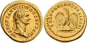 Domitian augustus, 81 – 96 
Aureus 82-83, AV 7.77 g. IMP CAES DOMITIANVS AVG P M Laureate head r. Rev. IVPPITER CONSERVATOR Eagle, with spread wings,...