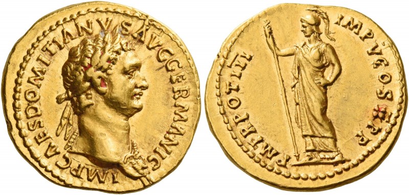 Domitian augustus, 81 – 96 
Aureus 84, AV 7.77 g. IMP CAES DOMITIANVS AVG GERMA...