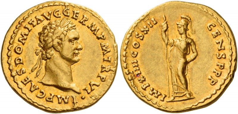 Domitian augustus, 81 – 96 
Aureus 86, AV 7.69 g. IMP CAES DOMIT AVG GERM P M T...
