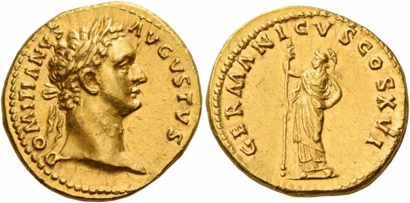 Domitian augustus, 81 – 96 
Aureus 92-94, AV 7.55 g. DOMITIANVS – AVGVSTVS Laur...